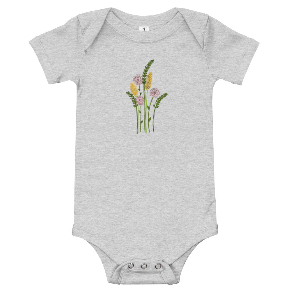 Flower Bunch Baby short sleeve one piece