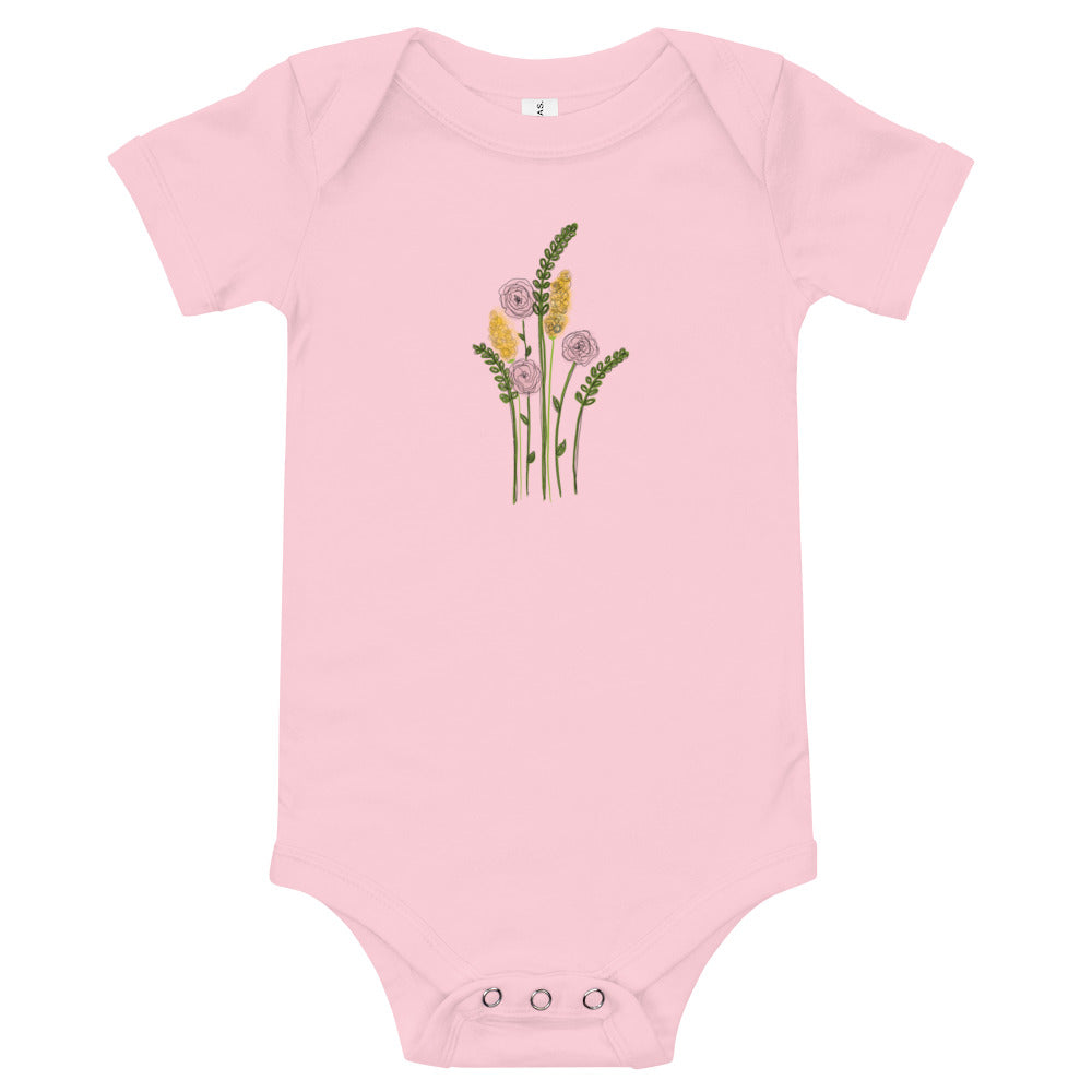 Flower Bunch Baby short sleeve one piece