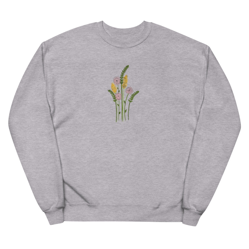 Flower Bunch Unisex fleece sweatshirt