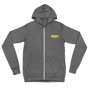 Groovy Bus Unisex zip hoodie