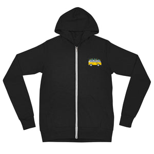 Groovy Bus Unisex zip hoodie