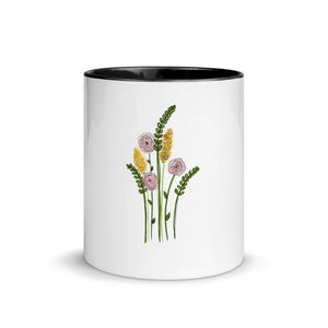Flower Bunch Mug with Color Inside