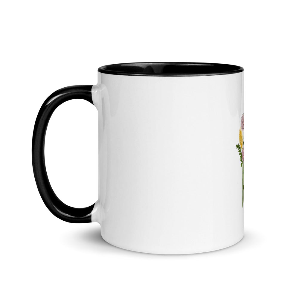 Flower Bunch Mug with Color Inside