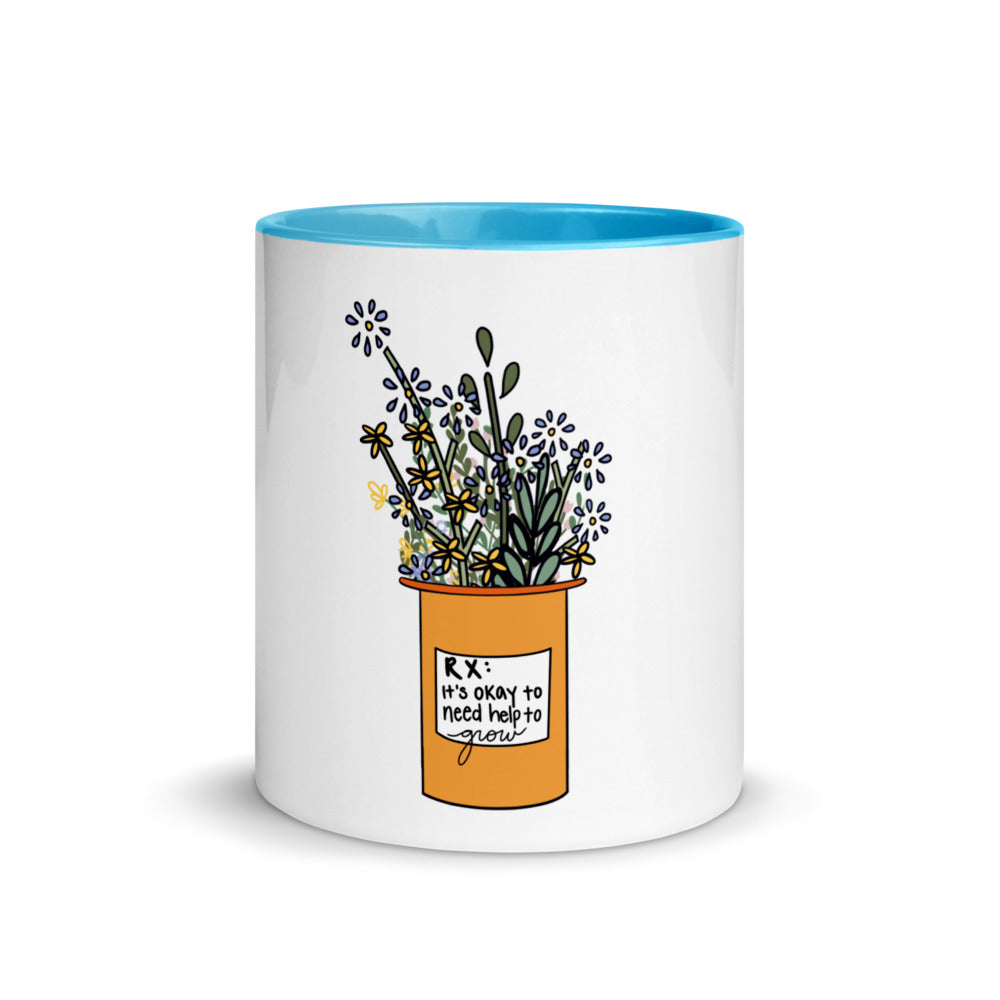 It's Okay To Need Help To Grow Mug with Color Inside