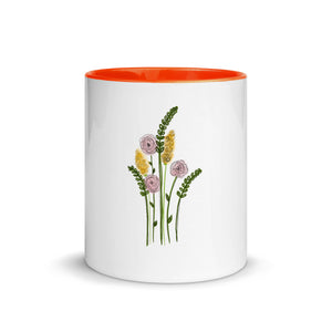 Flower Bunch Mug with Color Inside