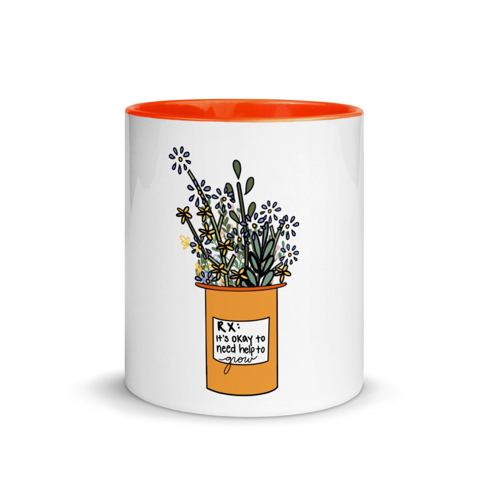 It's Okay To Need Help To Grow Mug with Color Inside