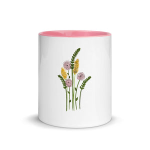 Flower Bunch Mug with Color Inside