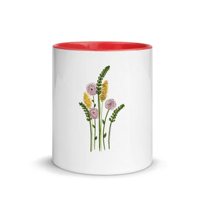 Flower Bunch Mug with Color Inside