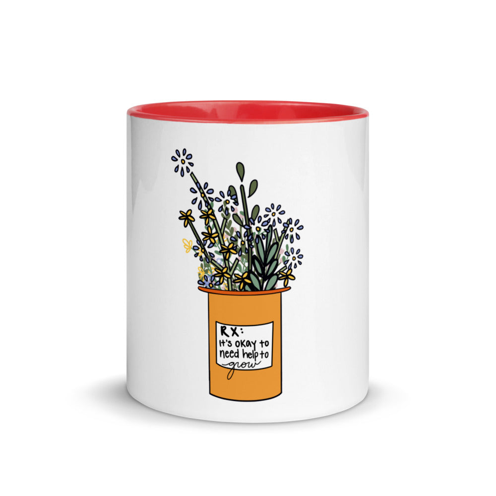 It's Okay To Need Help To Grow Mug with Color Inside