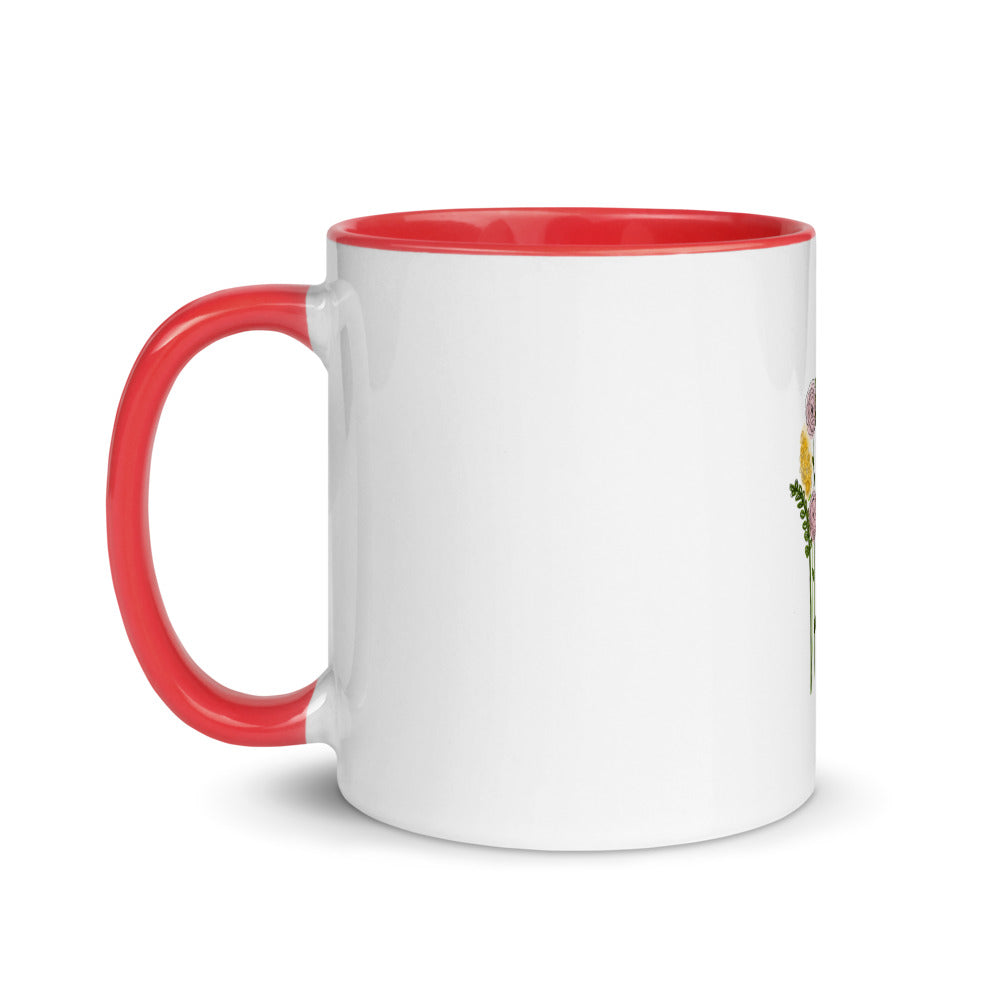 Flower Bunch Mug with Color Inside