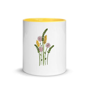 Flower Bunch Mug with Color Inside