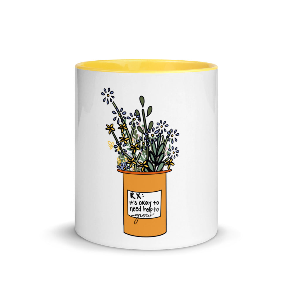 It's Okay To Need Help To Grow Mug with Color Inside