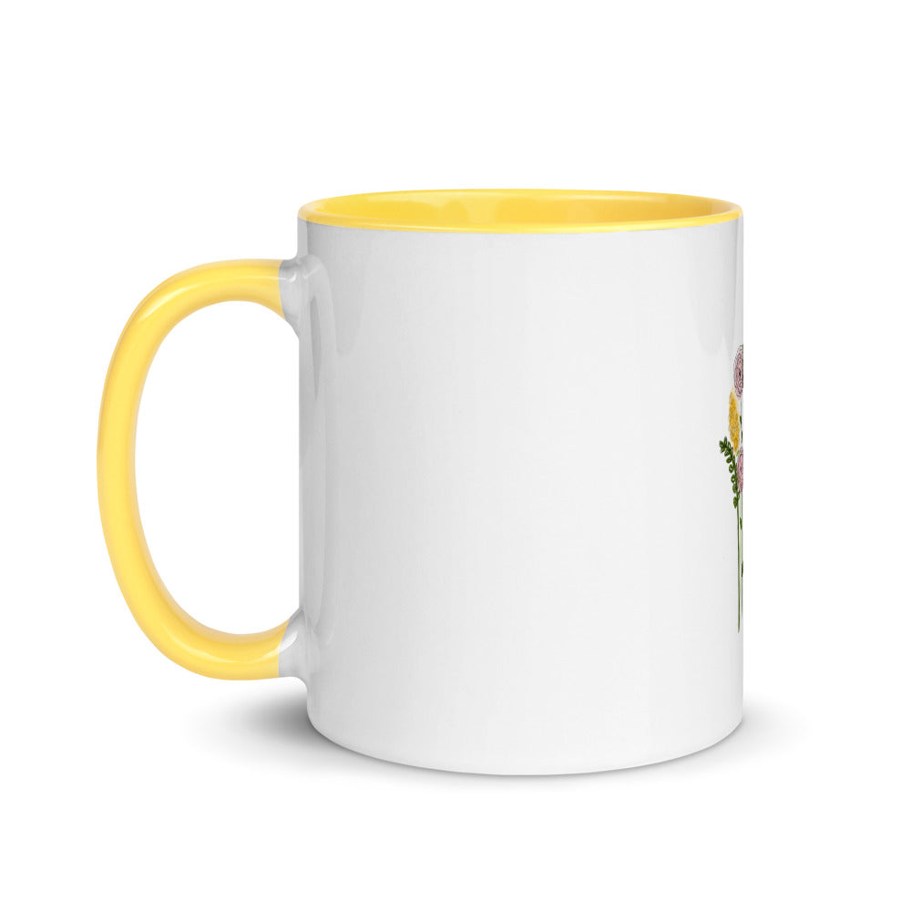 Flower Bunch Mug with Color Inside